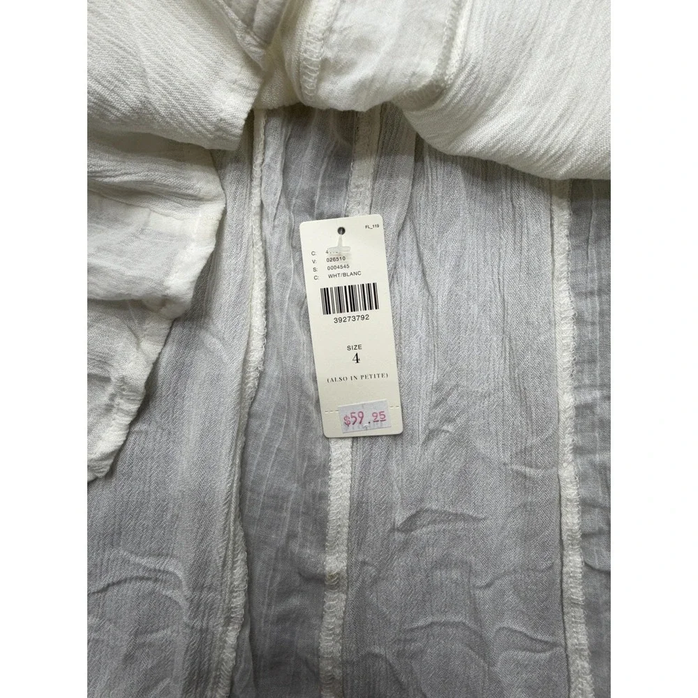 Vanessa Virginia Anthropologie Womens 4 White Boho Strappy Cami NWT - Picture 10 of 13